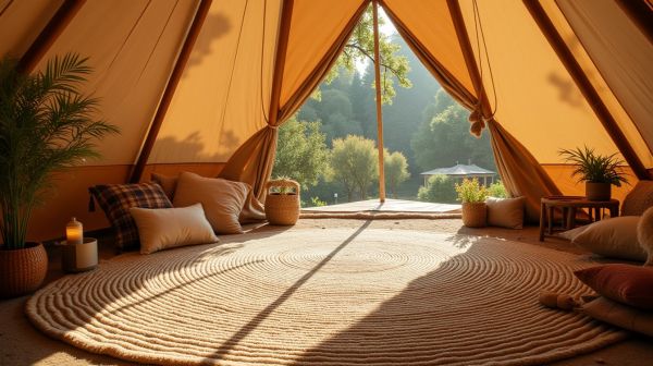 Choisir le tapis idéal pour un tipi : sécurité et confort