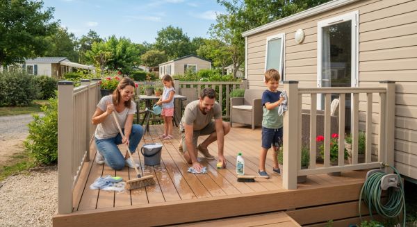 Les meilleures terrasses composites pour mobil-home : conseils d'entretien et longévité
