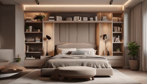 Optimiser l’espace avec une tête de lit et rangement intégrés
